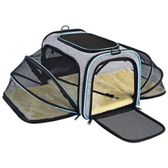 2 Sides Expandable Pet Carrier Airline Approved