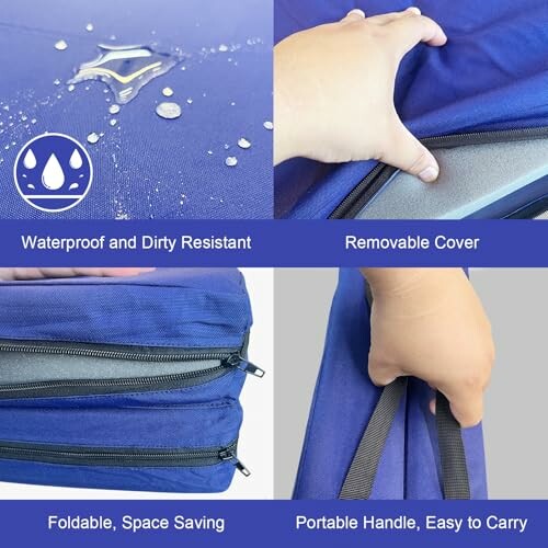 Waterproof and dirty resistant mattress cover with removable and portable handle features.